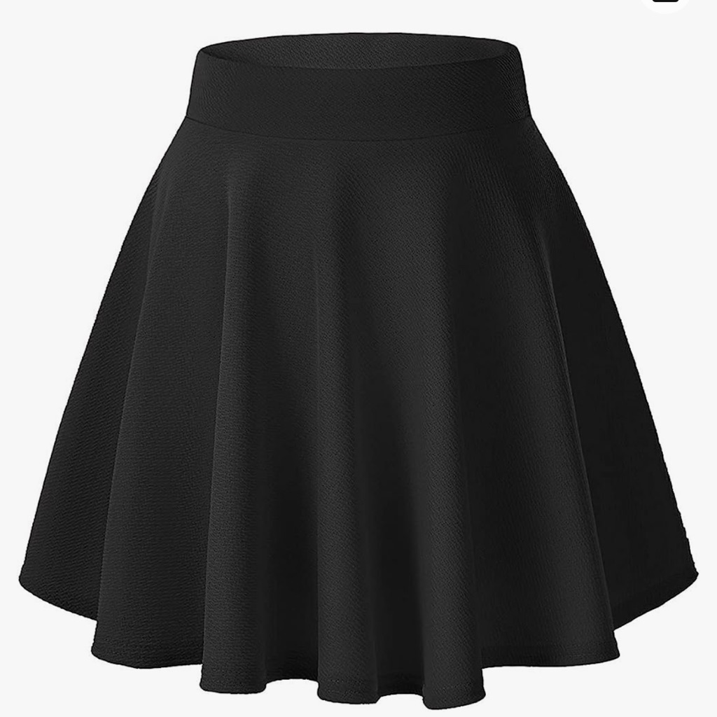 Women's Basic Versatile Stretchy Flared Casual Mini Skater Skirt